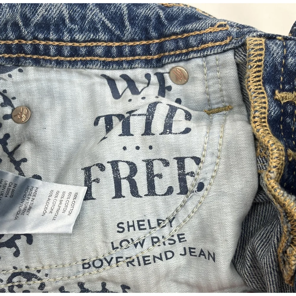 Free People‎ We The Free Shelby Boyfriend Jeans Womens 24 Low Rise Button Fly